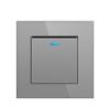 Buy cheap 86 Tyes Dual Stair Light Switch White Tempered Glass Panel 250V 10A Suitable for Round Installation Box from wholesalers