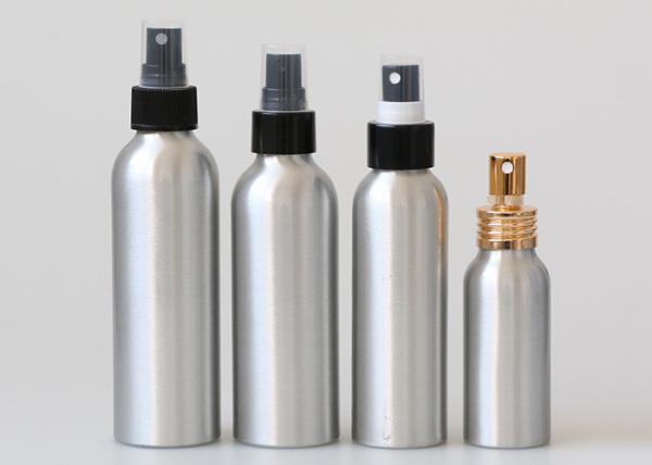 Buy cheap 100ml Aluminum Cosmetic Bottles With Fine Mist Spray Pump 110mm High from wholesalers