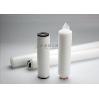 Buy cheap 0.22um Pharma Filters PES Pleated Filter Element High Purity Water Rinse product