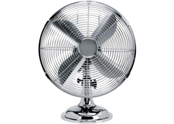 Buy cheap 12" Vintage Electric Fan 85 Degree Oscillation 4 Blade Brushed Nickel from wholesalers
