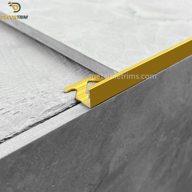 Tile Corner Trim Aluminum Gold Metal Tile Trims Customized Anodizing