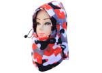 Fashion Style Fleece Face Mask Black Hat Grid Design Wind Resistant Good