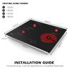 Buy cheap 220V-240V 4 Burner Electric Cooktop Built In 24 Inch Ceramic Cooktop 6000W from wholesalers