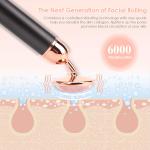 47mm Mini Waterproof Natural Face Jade Rollers Electric Vibration