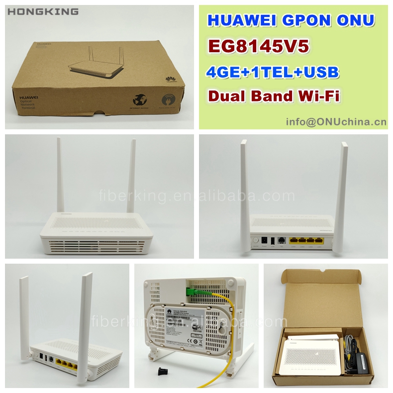 AC1200 GPON ONT ONU EG8145V5 huawei modem WiFi FTTH 1GE 3FE USB TEL fiber optic equipment