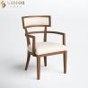 Buy cheap SGS White Solid Wood Dining Chairs Modern Farmhouse Dining Chair 62cm Length from wholesalers