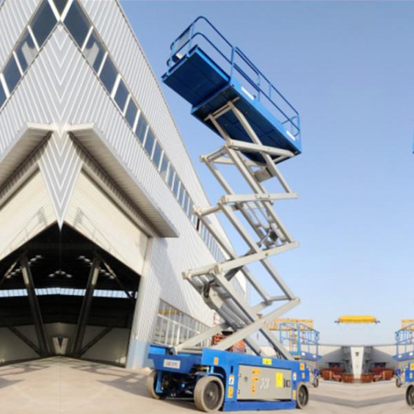 Buy cheap Battery Driven Scissor Lift Platform Self Propelled 230kg / 300kg Rate Loading from wholesalers