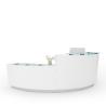 Buy cheap High Gloss Painting Glass Top Reception Desk For Meeting Room Furniture from wholesalers