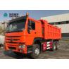 Buy cheap 20CBM 13R22.5 Tubeless Tyre Sinotruk Howo 6x4 Dump Truck For Ghana In Orange from wholesalers