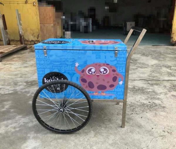 Buy cheap 6 Flavors small Italian Gelato Display Cart from wholesalers