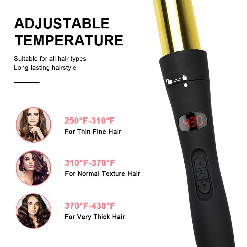 LCD Display Professional 3p Hair Curler 45W With CETL Certificate