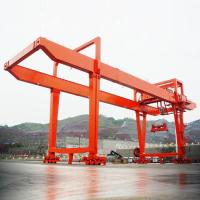 Buy cheap Heavy Duty Rail Mounted Double Beam Container Gantry Crane 50 Ton product
