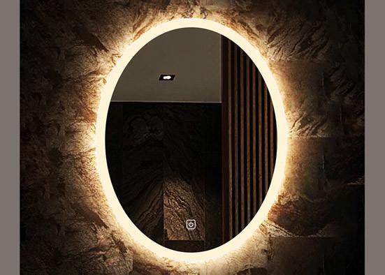 Buy cheap Hotel Oval LED Bathroom Mirror , Modern Oval Bathroom Wall Mirror With LED Lights from wholesalers