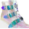 Buy cheap Chameleon'S Skin PU 8cm Ladies Flat Boots 6 Inch With Ultra Light Trim from wholesalers