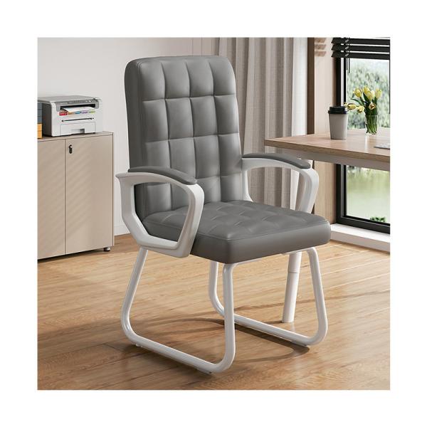 Buy cheap Reception Black PU Leather Office Chair with Revolving and Adjustable Lifting Function from wholesalers
