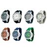 Buy cheap Silver Bezel Silicone Strap Waterproof Quartz Watch for Men and Women from wholesalers