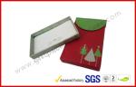 Red Christmas Gift Packaging Boxes Foldable / VIP Card Gift Packing