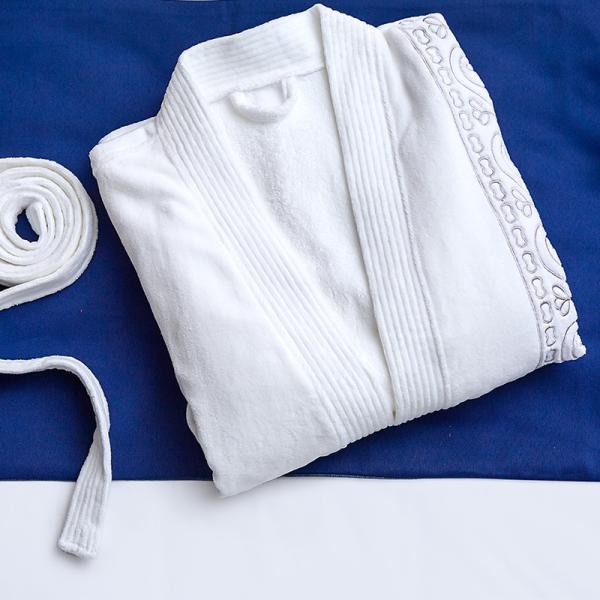 Buy cheap Soft Touch Hotel Spa Robes Linen Luxurious 100% Turkish Cotton Embroidered Pajamas from wholesalers
