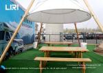 Water Resistant Outdoor Event Tents White Tipi Bamboo Lantern Glamping Tents For