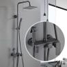 Buy cheap Gray Colorbrass Chrome Rain Shower Mixer Faucet Set With Hand Shower from wholesalers