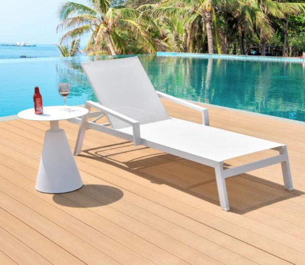 Buy cheap Morden Swimming Pool Beach Adjustable Lounge And Bench Chair For Nordic Design from wholesalers