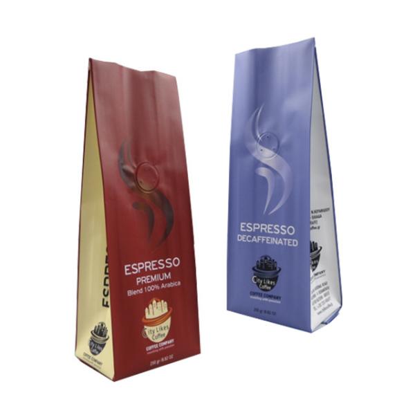 Buy cheap Topline Zipper Top Side Gusset Coffee Bag Packaging 50g-1kg Packaging Bag Brown from wholesalers