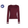 Buy cheap Long Trumpet Sleeves Womens Knit Pullover Sweater Stripe Edges Knitwear Anti - Shrink from wholesalers