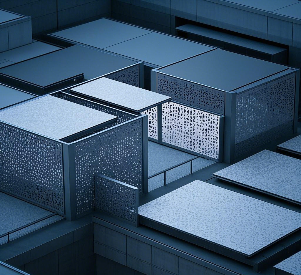 Aluminum Composite Panel Facade Wall Decortor Perforated Panels In Design Building