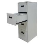 Recessed Handle Metal Filing Cabinet Lockable Light Grey RAL7035 Color
