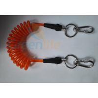 Buy cheap Orange Plastic Core Detachable Elastic Coil Cord W/Stainless Steel Ring product