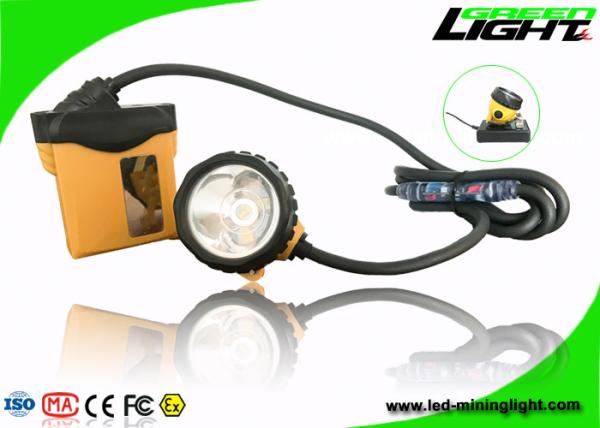 Buy cheap IP68 Waterproof Mining Hard Hat Led Lights 3.7V 25000lux Brightness 1200 Battery Cycles from wholesalers