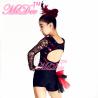 Buy cheap Adult Jazz Costumes Sequined Lace Long Sleeve Leotard Shorts With Side Suttles from wholesalers