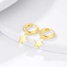 Buy cheap Customized Women Girl Fashion Jewelry Gold Plated Star Dangle Hoop Earrings 925 Sterling Silver Jewelry Piercing Earring from wholesalers