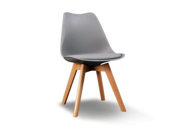 Buy cheap Leather Seat Beech Dining Chair With Four Gently Tapered Legs from wholesalers