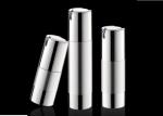 Matte Silver Acrylic Cosmetic Airless Bottle , 1oz 3oz Gold Lotion Pump Spray