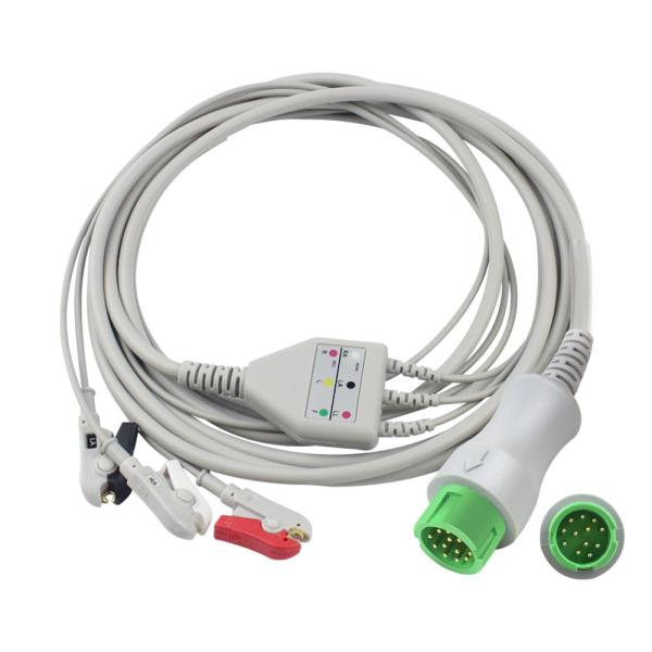 Buy cheap 3 Lead ECG Cables And Leadwires Gray TPU Material For Comen C30 ECG Monitor from wholesalers