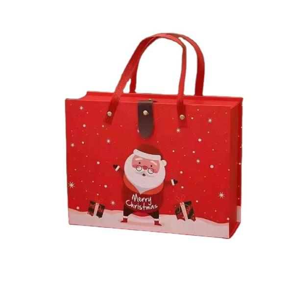 Buy cheap Gift Luxury Christmas Box Packaging Red Box With Handle from wholesalers
