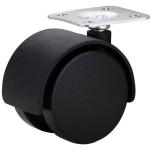 50mm nylon double wheel furniture castors