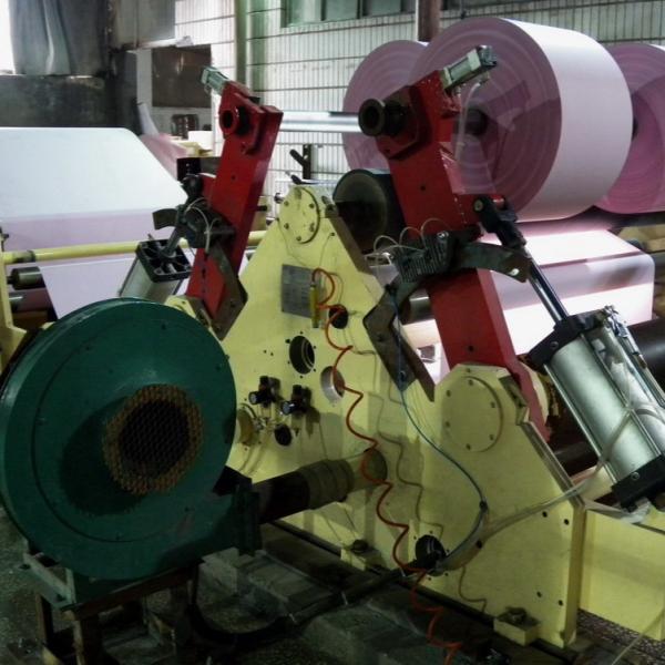 Buy cheap 1200mm NCR Paper Roll Slitter Rewinder Carbonless Paper Slitting Rewinding Machine from wholesalers