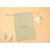 Buy cheap Silk Printing Logo Drawstring Gift Bags , Double Drawstring Velvet Gift Bag For Grocery from wholesalers