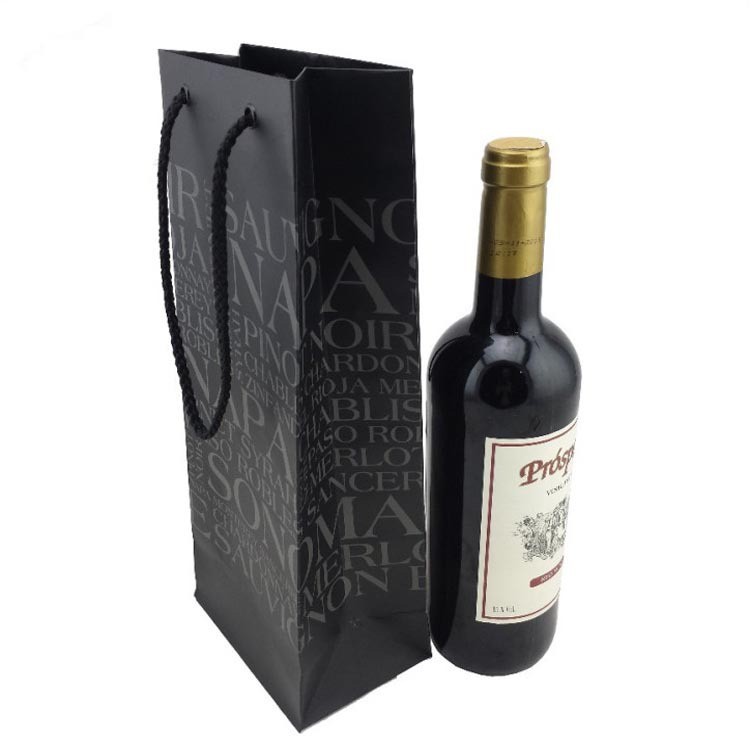 black wine paper bag red wine gift bag two bottle wine shopping bag