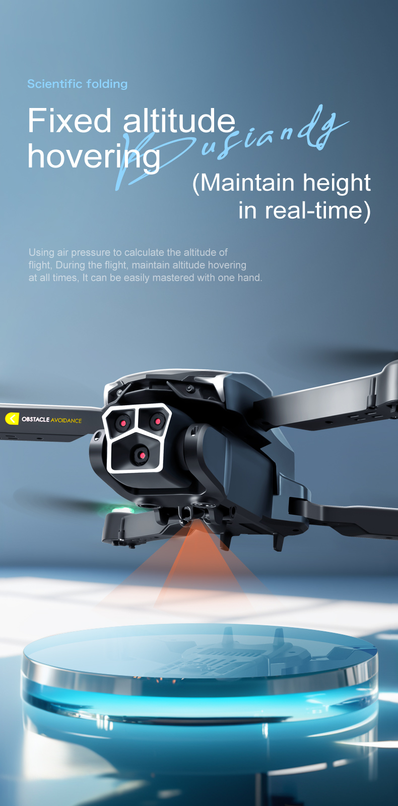 Lu600 Folding Drone Photography 2.4g Wifi Mini Drone 4k Waterproof Optical Flow Air Drone Quadcopter Phone Control For Beginner