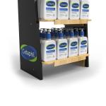 Skin Care Product Wood Display Rack For Facial Cleanser