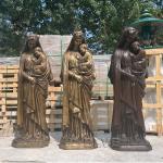 Bronze Virgin Mary Statues molds Life Size St Mother Mary Statue Metal Religious