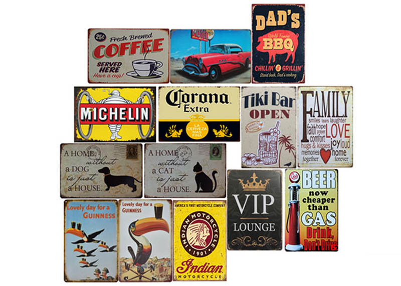 Tinplate Material Ktv / Room Decor Paintings Home Colour Decoration