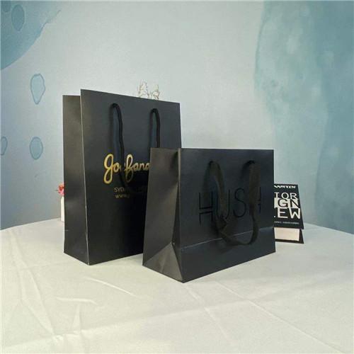 Buy cheap Black Logo Custom Printed Paper Bags For Shopping from wholesalers