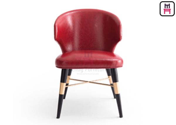 New Luxury Five Star Hotel Upholstered Leather Metal Frame Restaurant Chairs