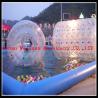 Buy cheap PVC1.2MM Colorful 2.2m hot air welding Floating Kids Toys colorful Inflatable water roller ball for water pool from wholesalers