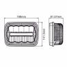 Buy cheap LED Headlights 7X6 Rectangle LED Headlight Repalcement 45W Hi/Lo Beam DRL for Jeep Wrangler YJ Cherokee XJ Trucks 4x4 from wholesalers