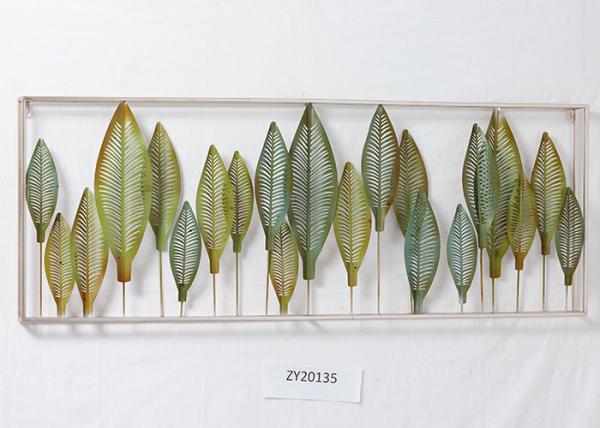 Buy cheap Garden Sversize Framed Handmade Metal Leaf Wall Hangings from wholesalers